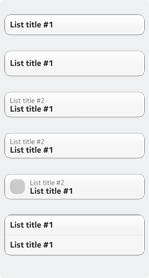 Framed list items (Single items & Multi-item)